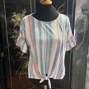 Russell Athletic Women's Striped Short Sleeve Top